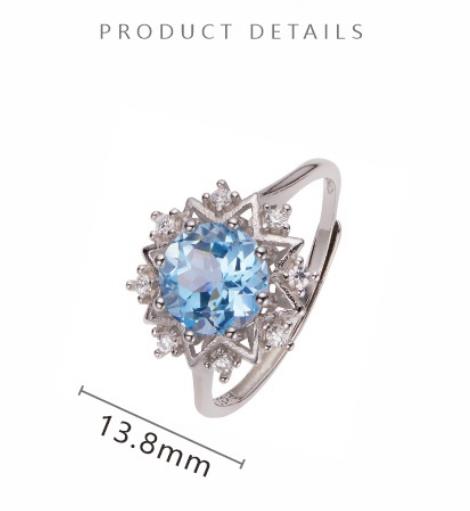 Amethyst And Citrine Ring for Women Made of S925 Sterling Silver